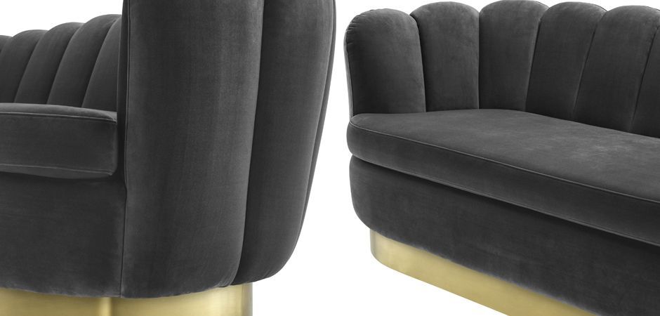 Диван Eichholtz Sofa Mirage dark grey