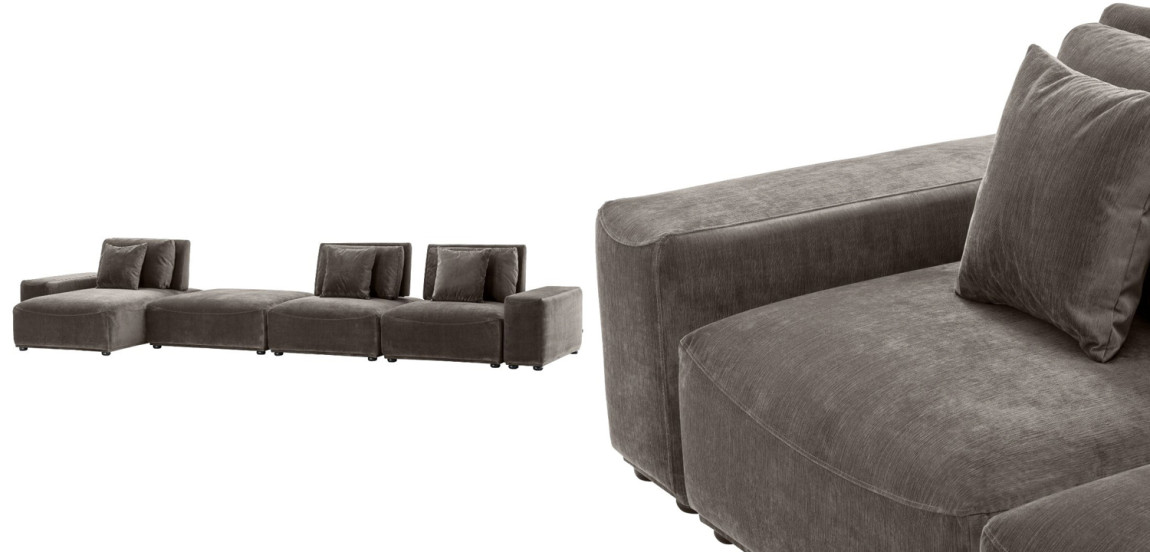 Диван Eichholtz Sofa Mondial Lounge grey