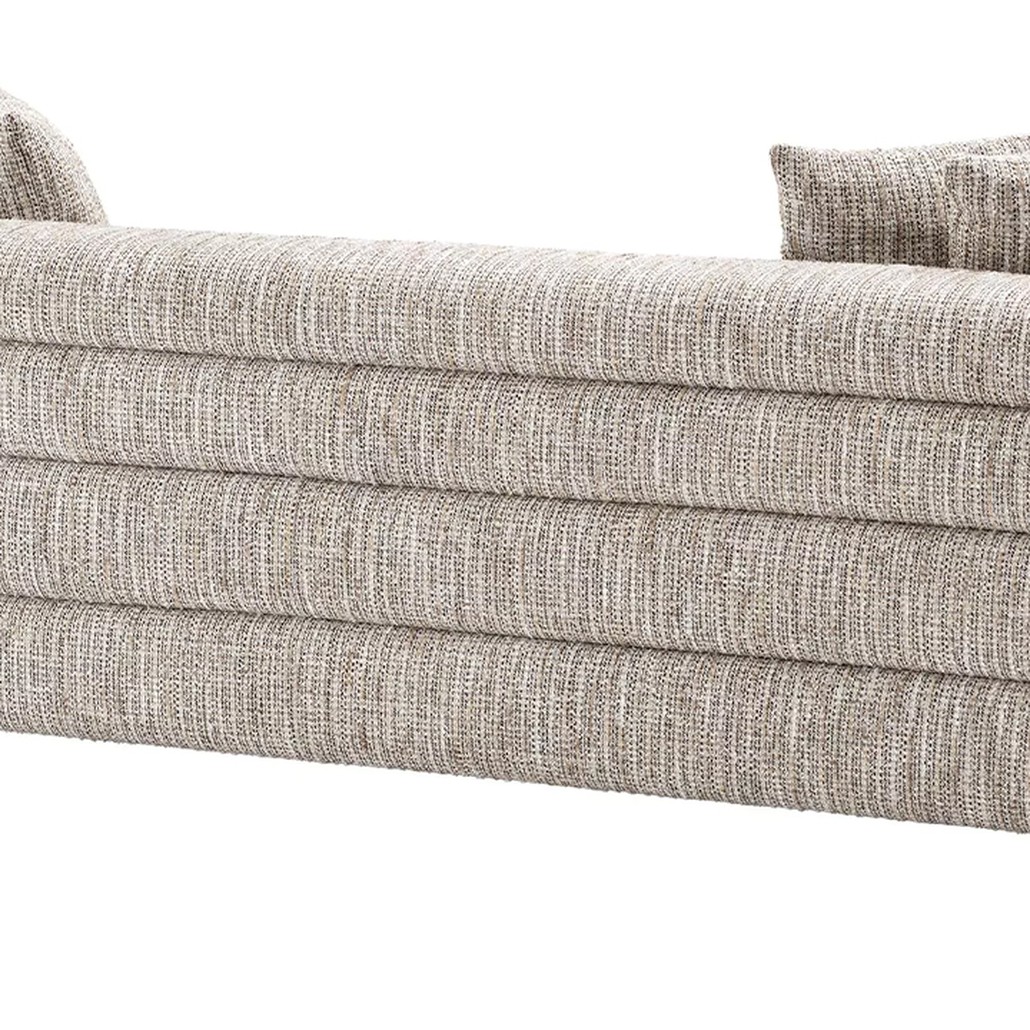 Диван Eichholtz Sofa York Бежево-серый Латунь