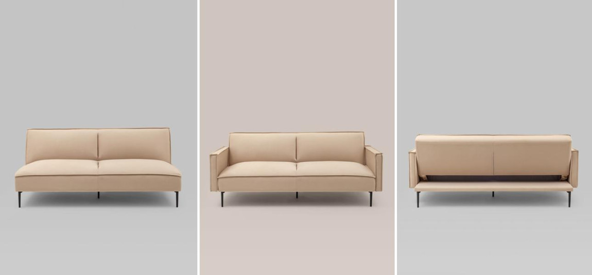 Диван Eleri бежевый велюр