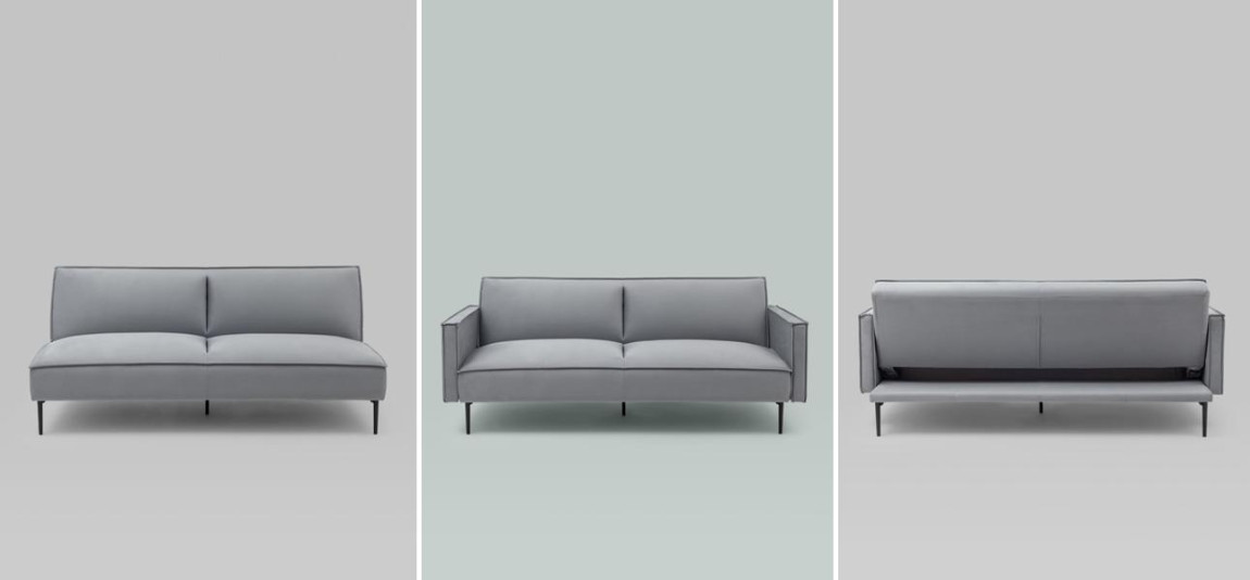 Диван Eleri серый велюр