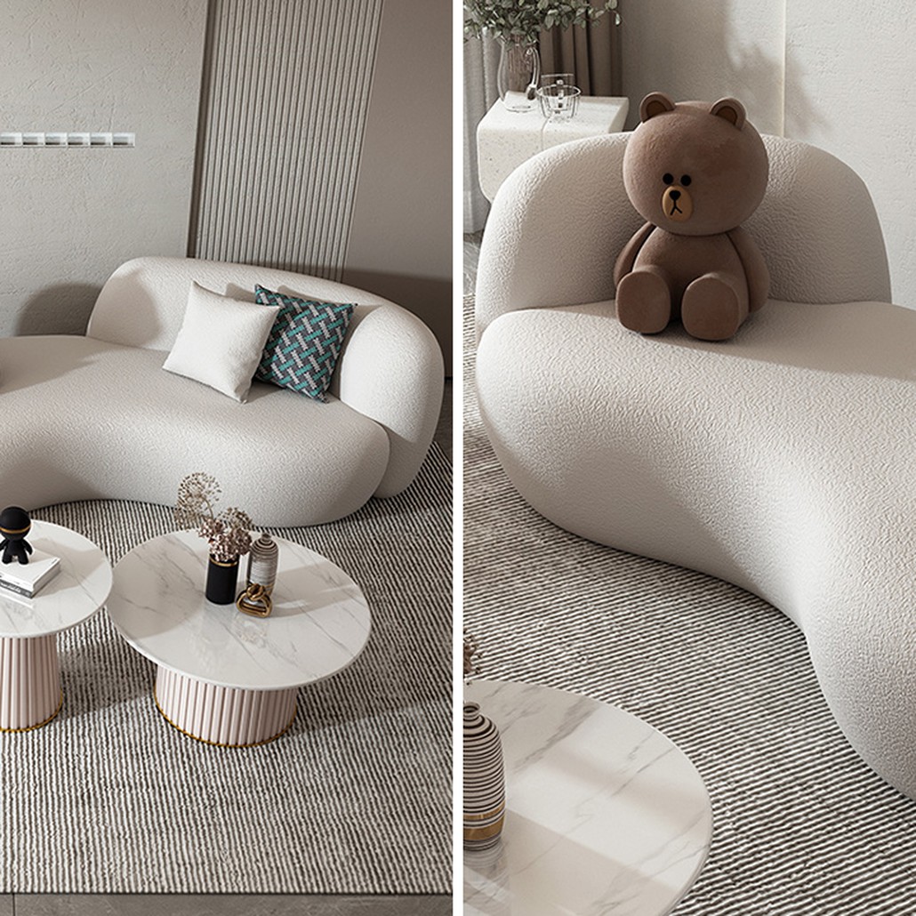 Диван Elliot White Boucle Collection Sofa