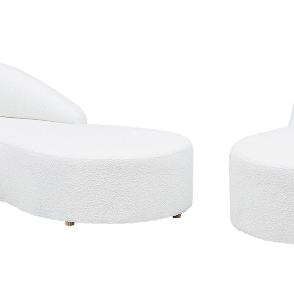 Диван Elsie White Boucle Sofa