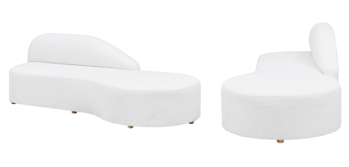 Диван Elsie White Boucle Sofa