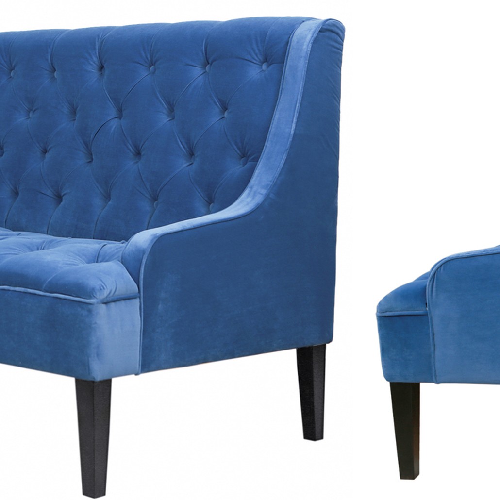 Диван Folket Sofa velour blue