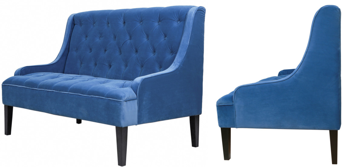 Диван Folket Sofa velour blue