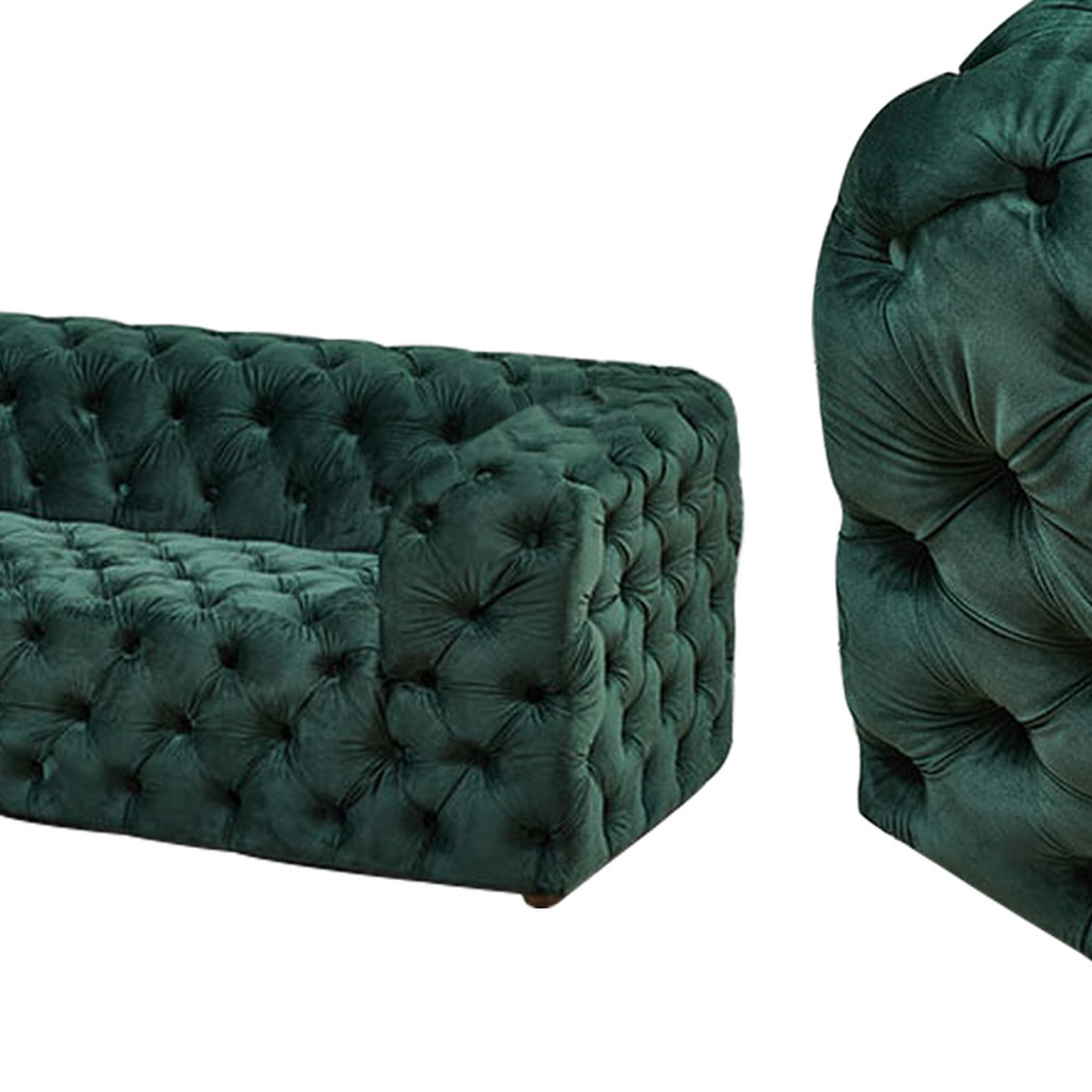 Диван Green Soho Tufted Sofa Зеленый