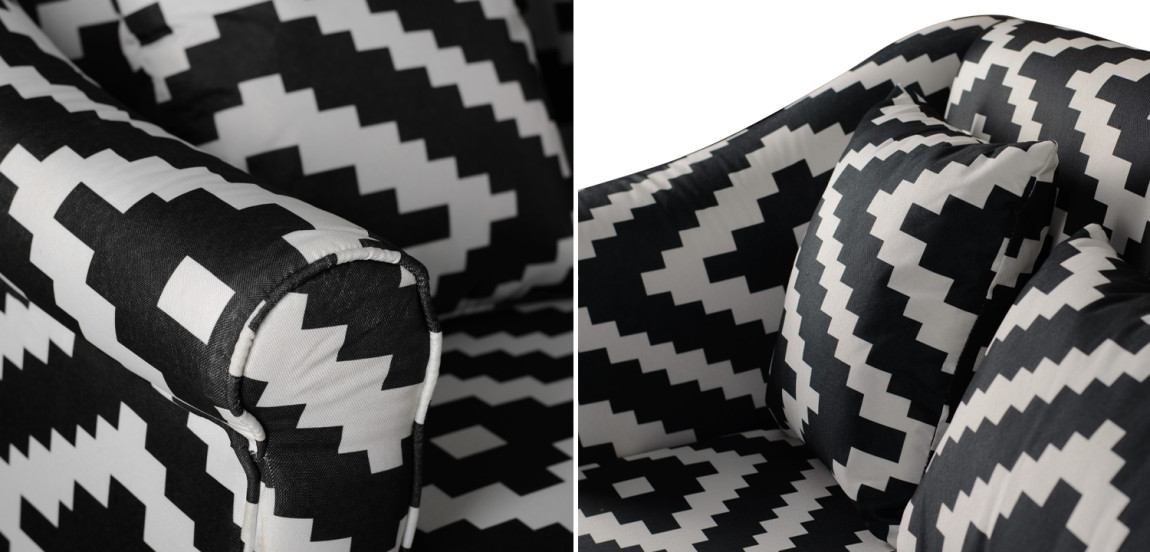 Диван KELIM Ornament black and white sofa
