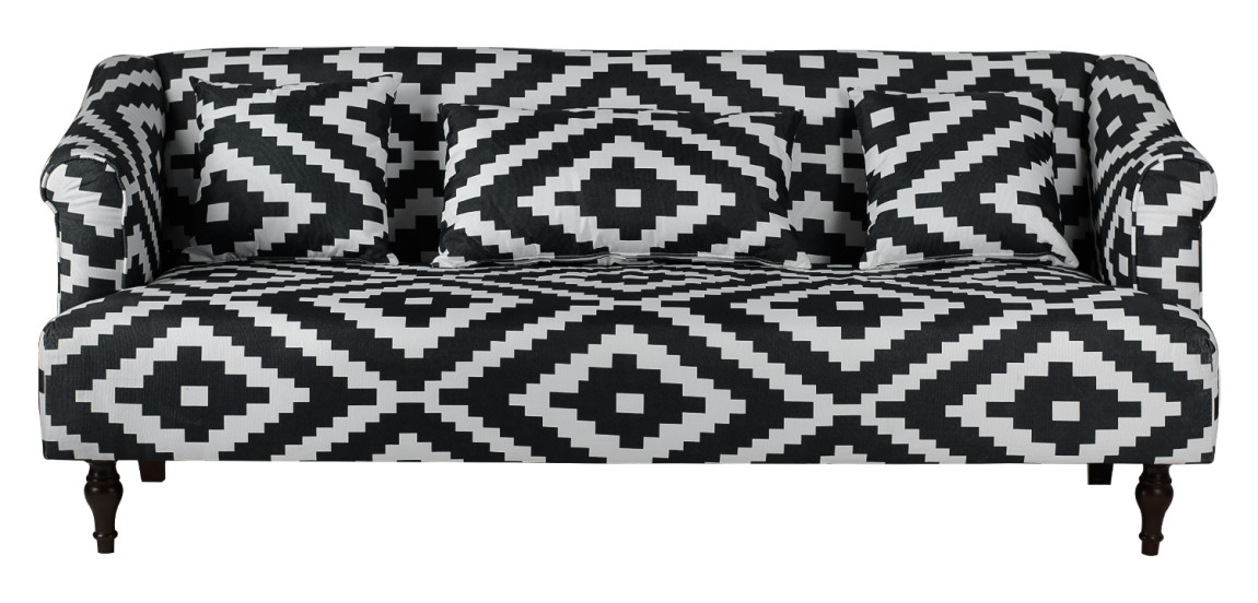 Диван KELIM Ornament black and white sofa