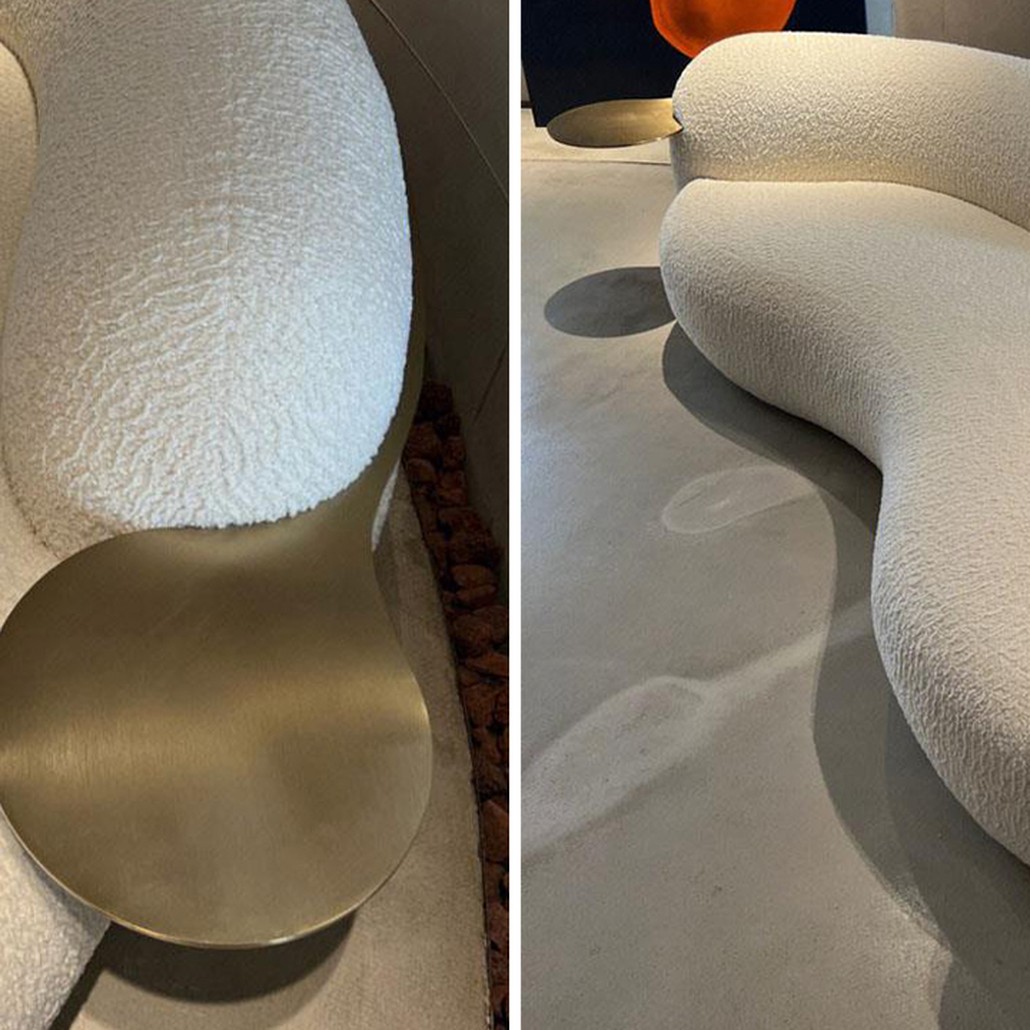 Диван Lammert White Boucle Sofa
