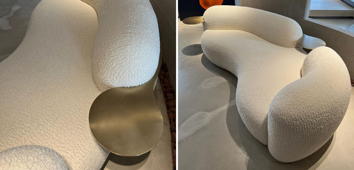 Диван Lammert White Boucle Sofa