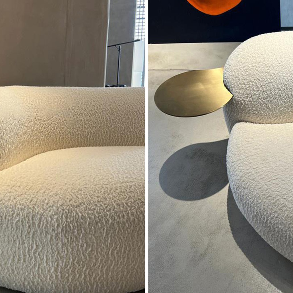 Диван Lammert White Boucle Sofa