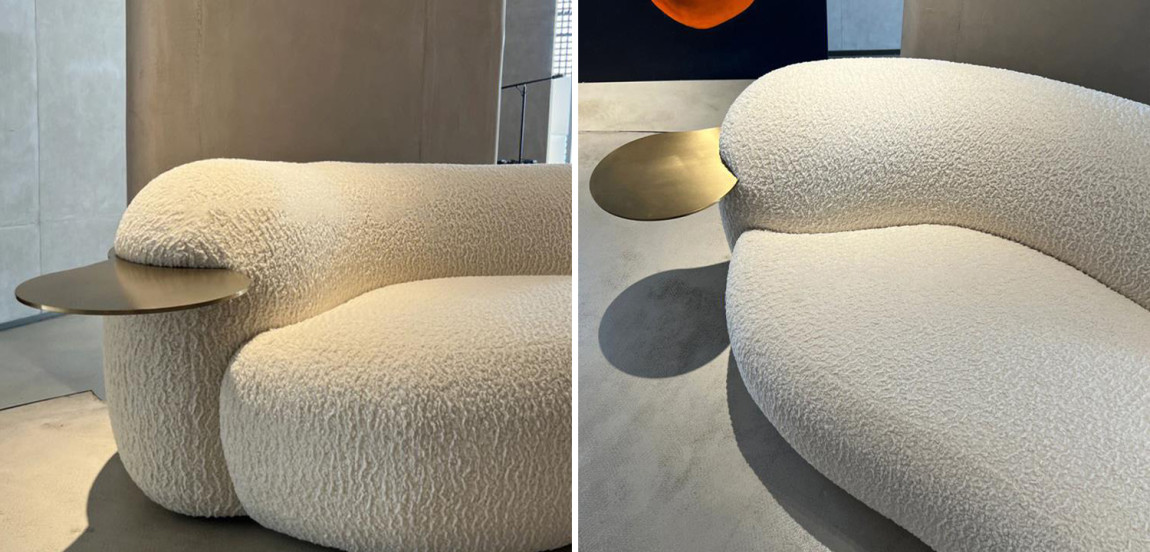 Диван Lammert White Boucle Sofa