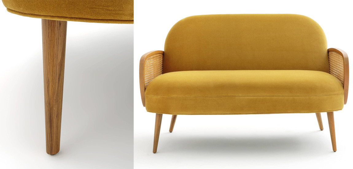 Диван Morten Wicker Sofa Горчичный