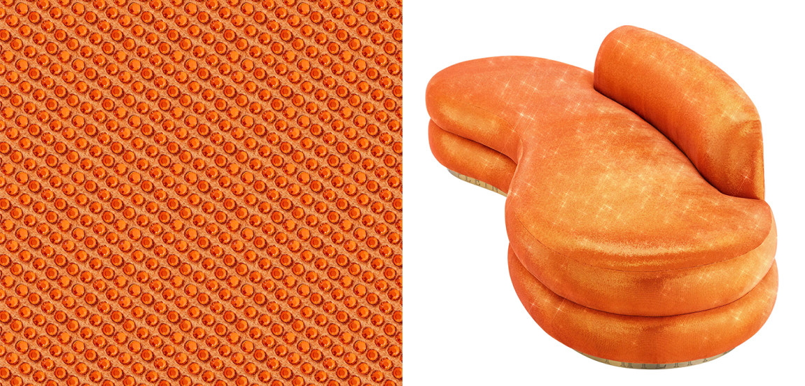 Диван Philipp Plein Sofa Icon Limited Edition Оранжевый