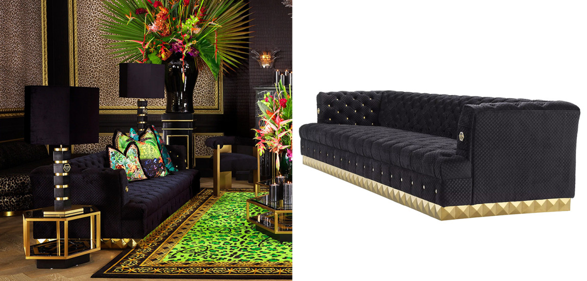 Диван Philipp Plein Sofa Rockstud L