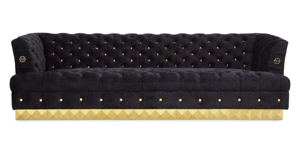 Диван Philipp Plein Sofa Rockstud S Чёрный