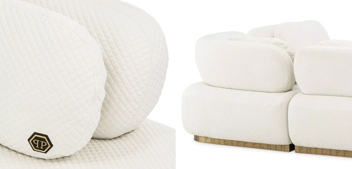 Диван Philipp Plein Sofa Signature Lounge Белый