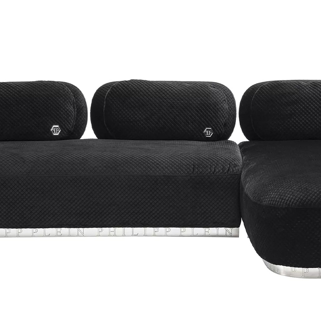 Диван Philipp Plein Sofa Signature Lounge Чёрный