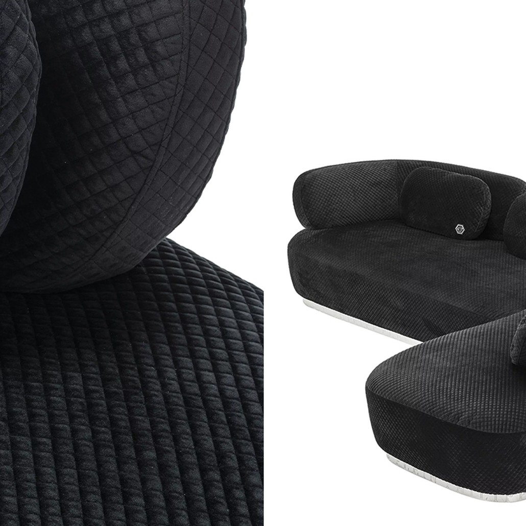 Диван Philipp Plein Sofa Signature Lounge Чёрный