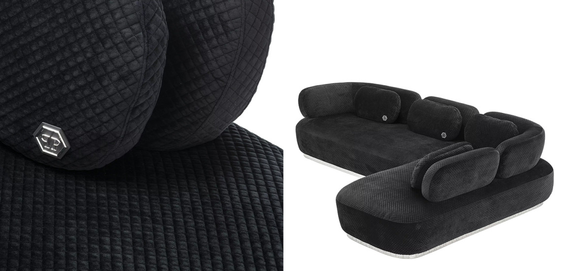 Диван Philipp Plein Sofa Signature Lounge Чёрный