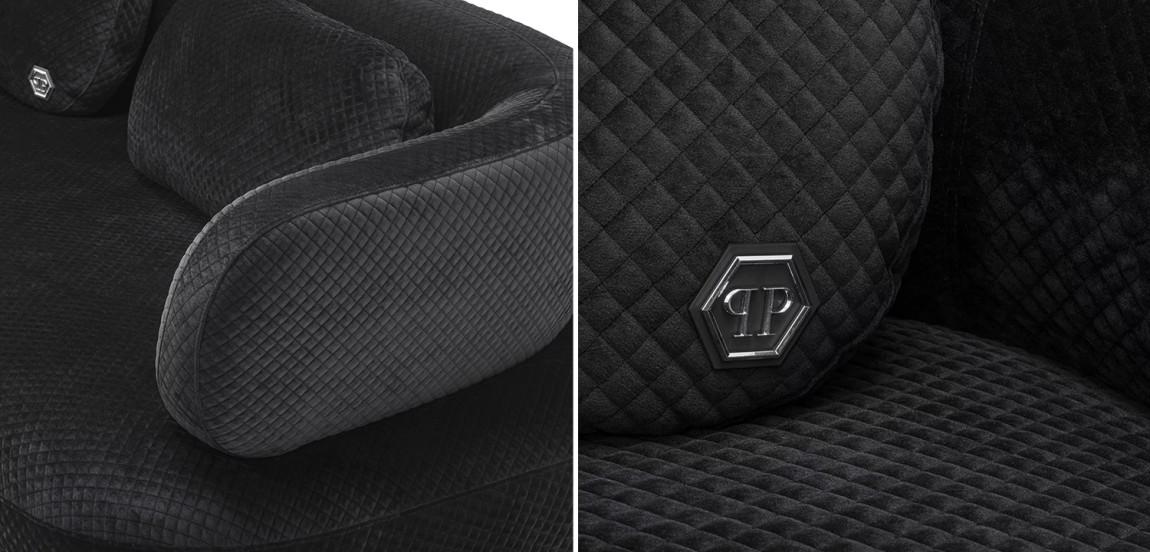 Диван Philipp Plein Sofa Signature Чёрный