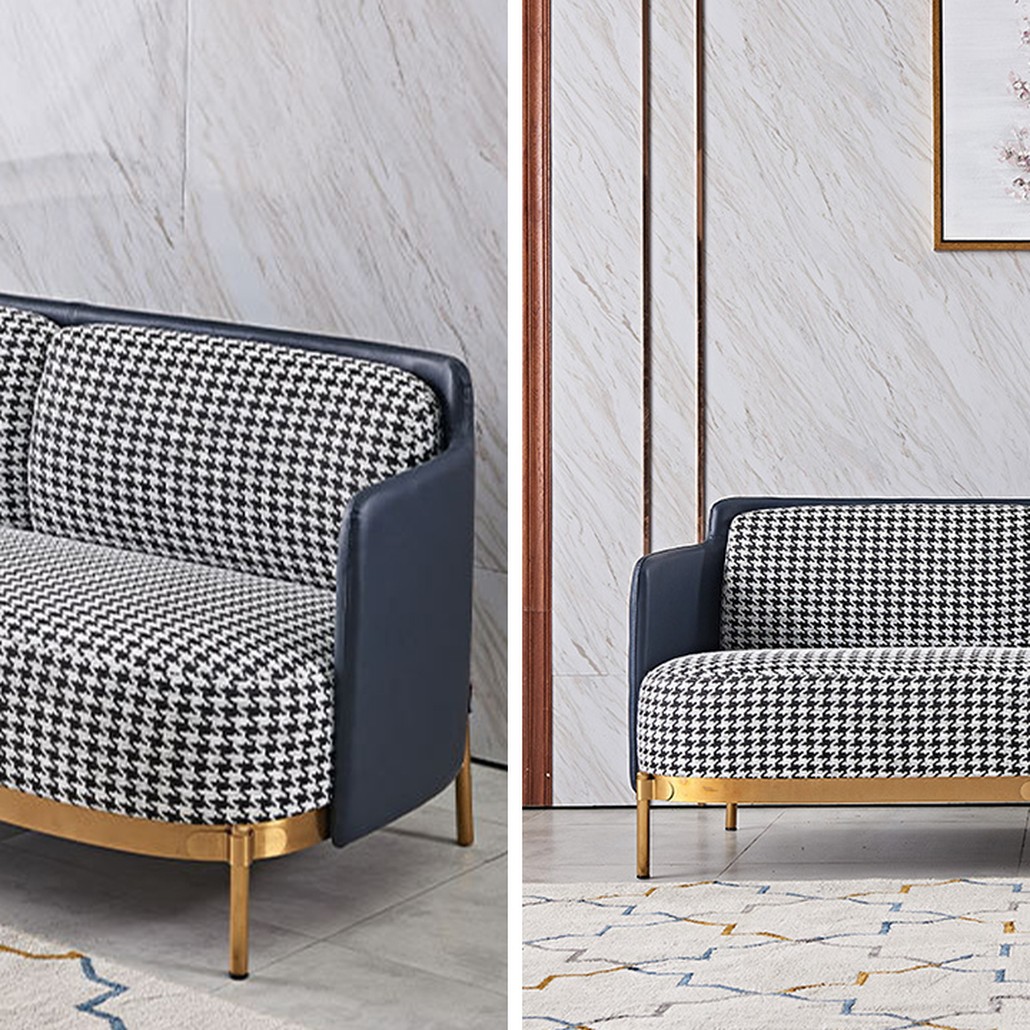 Диван Pied de Poule Blue Sofa