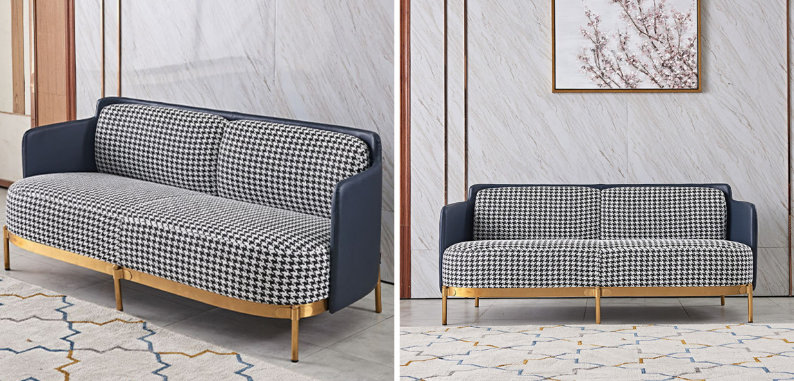 Диван Pied de Poule Blue Sofa