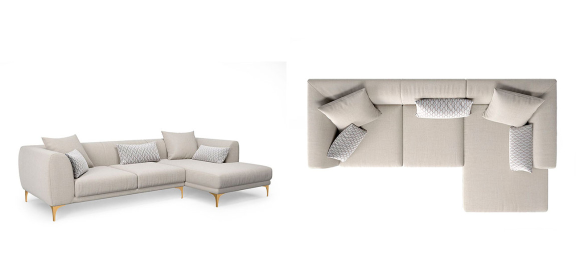 Диван белый угловой Брайан Brian Collection