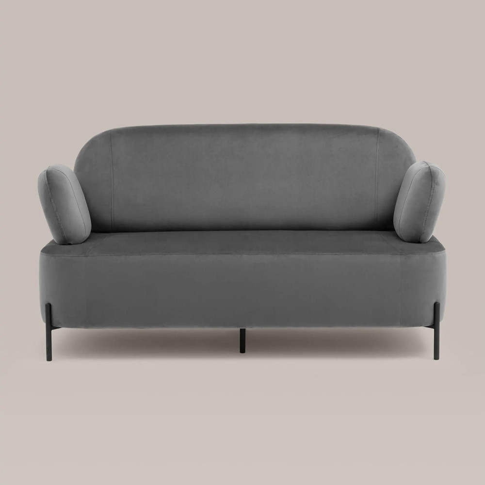 Диван в велюровой обивке серого цвета COLOR BLOCK