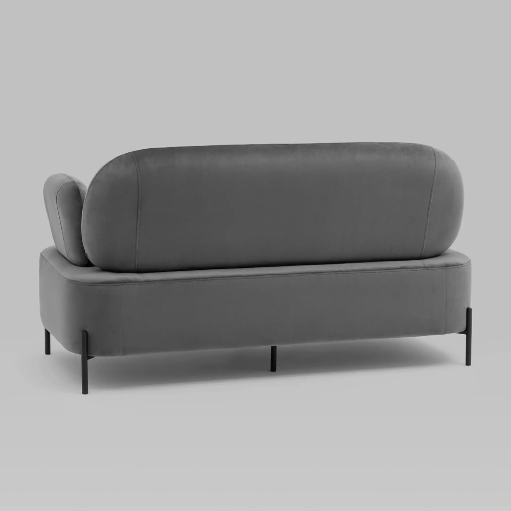 Диван в велюровой обивке серого цвета COLOR BLOCK