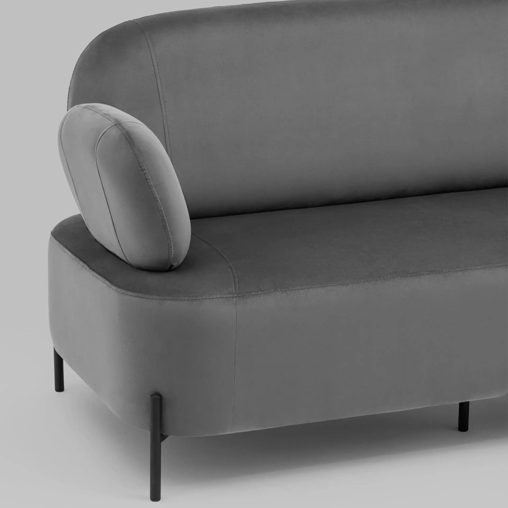 Диван в велюровой обивке серого цвета COLOR BLOCK