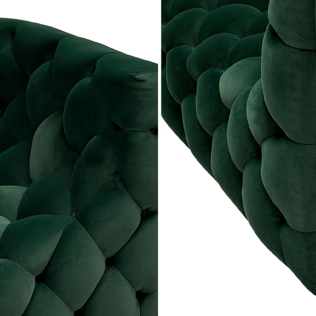 Диван велюровый Arwen Green Sofa Зелёный