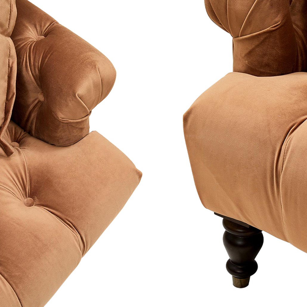 Диван велюровый с подушками Welch Sofa