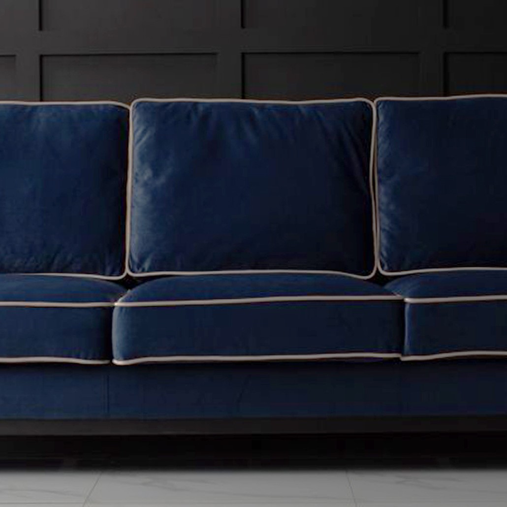 Диван Гринвич Greenwich sofa темно синего цвета