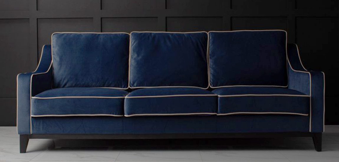 Диван Гринвич Greenwich sofa темно синего цвета