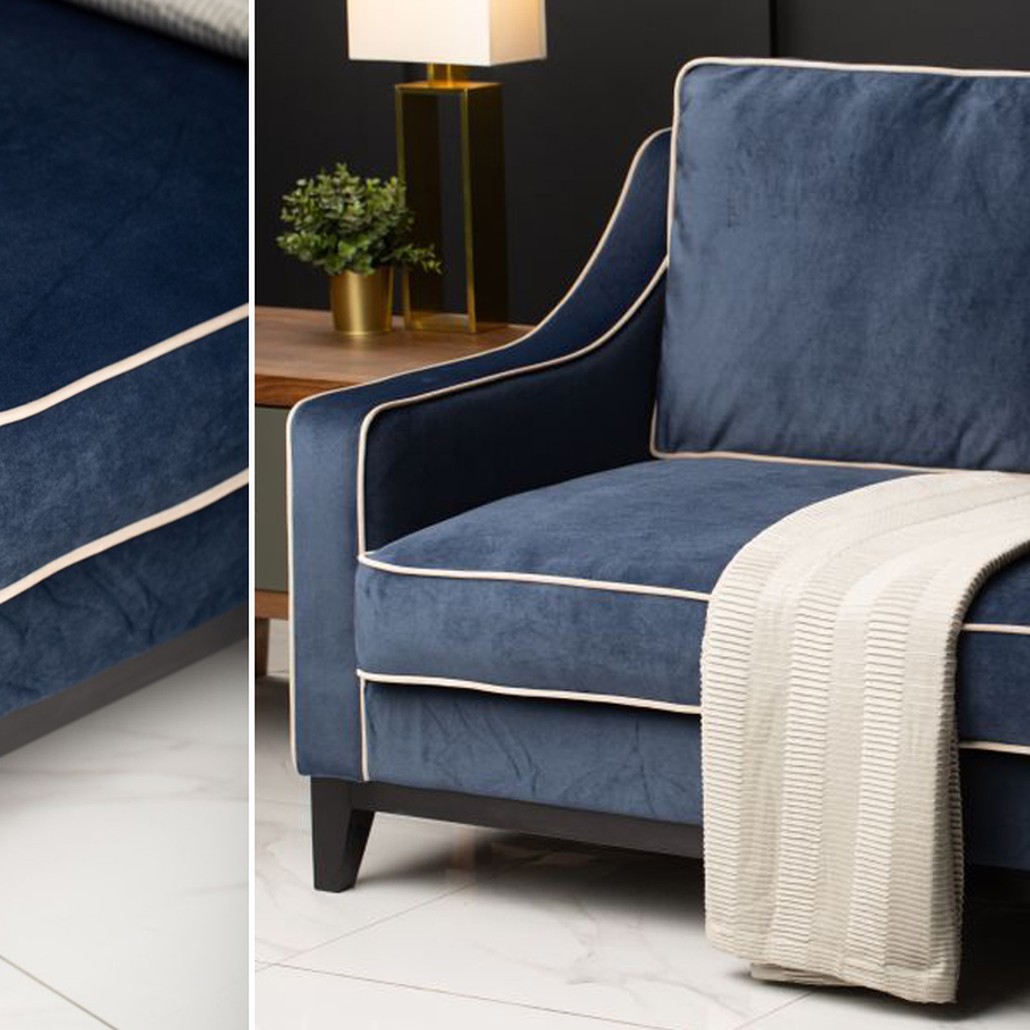 Диван Гринвич Greenwich sofa темно синего цвета