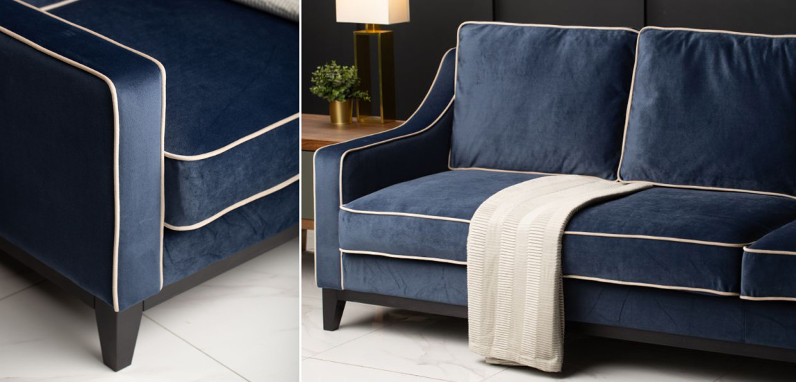 Диван Гринвич Greenwich sofa темно синего цвета