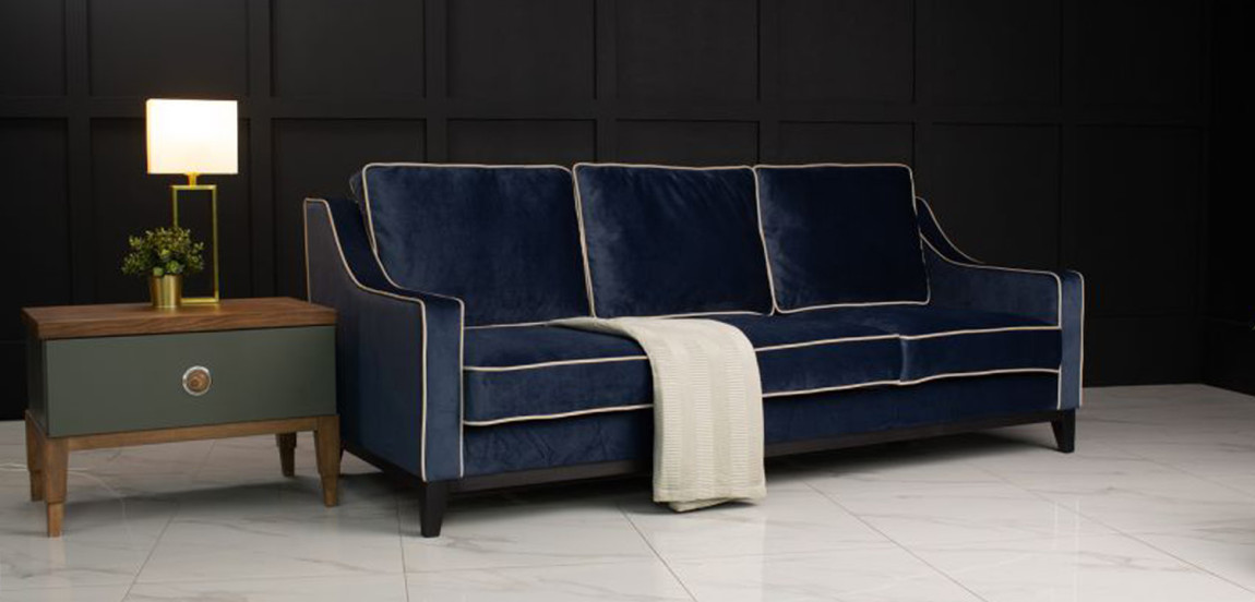 Диван Гринвич Greenwich sofa темно синего цвета