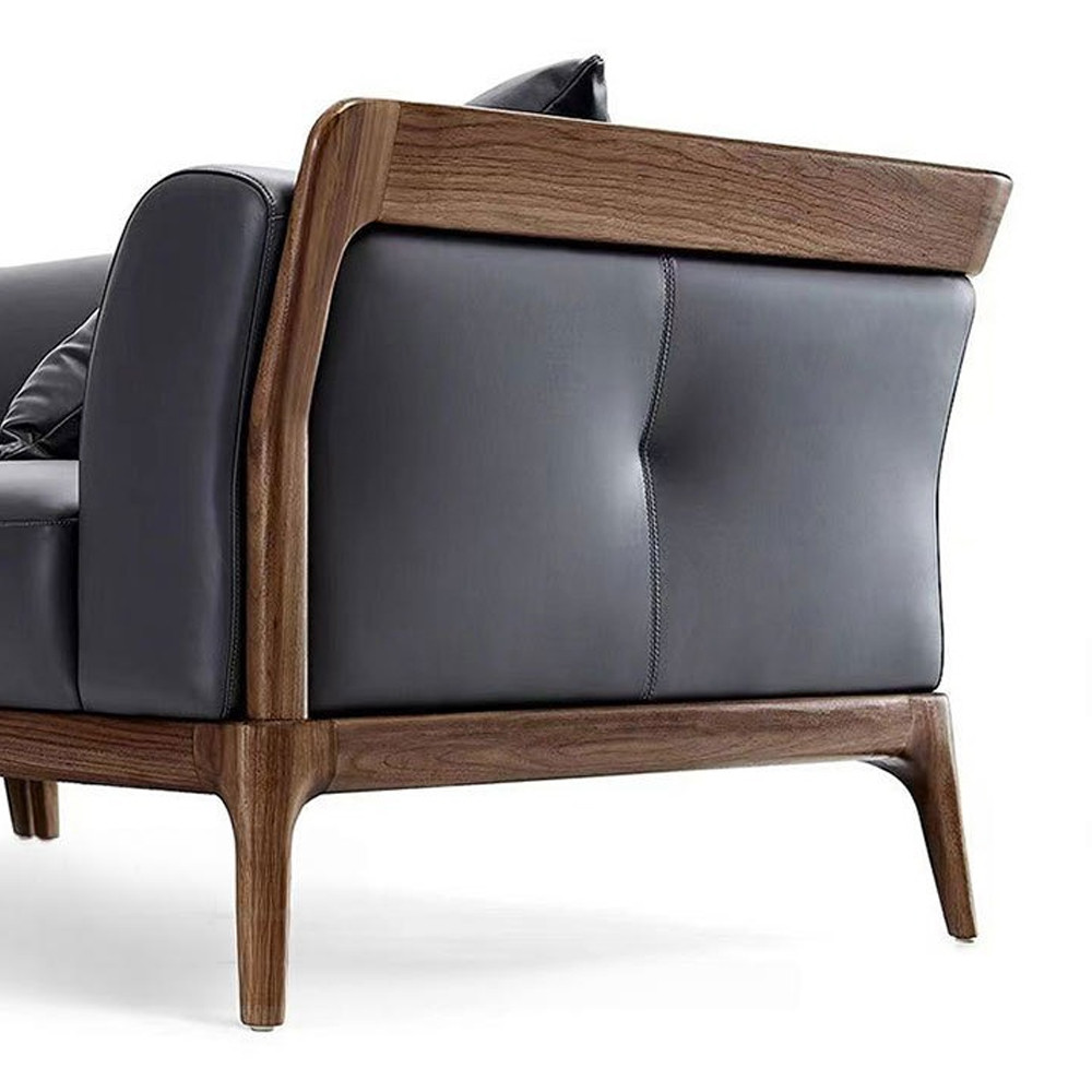 Диван двухместный c каркасом из массива дерева Double Sofa Made of Walnut Wood