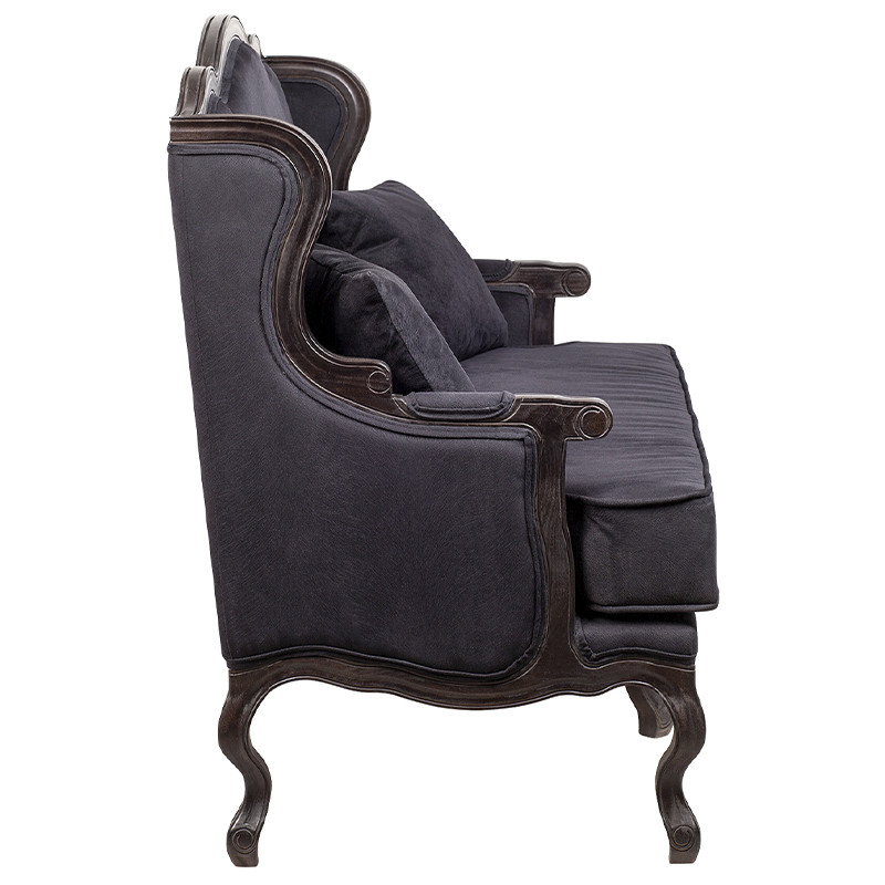Диван двухместный George Grand Seating black velour