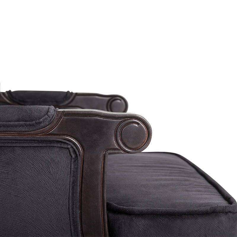 Диван двухместный George Grand Seating black velour