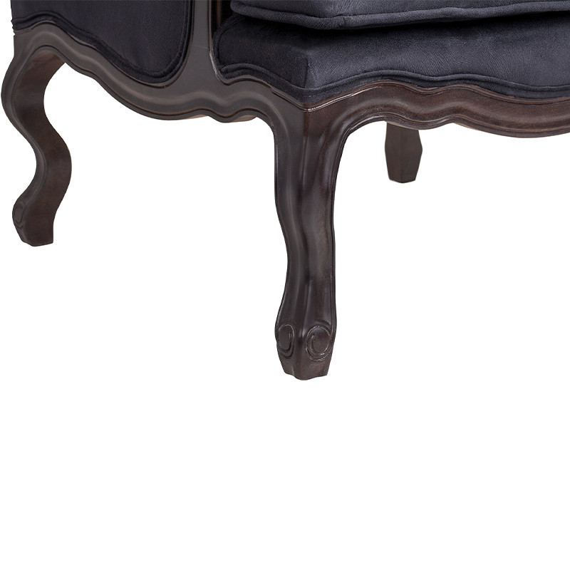 Диван двухместный George Grand Seating black velour
