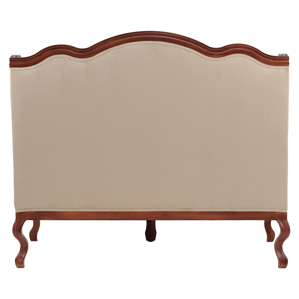 Диван двухместный из натурального бука бежевый Solid Luxury