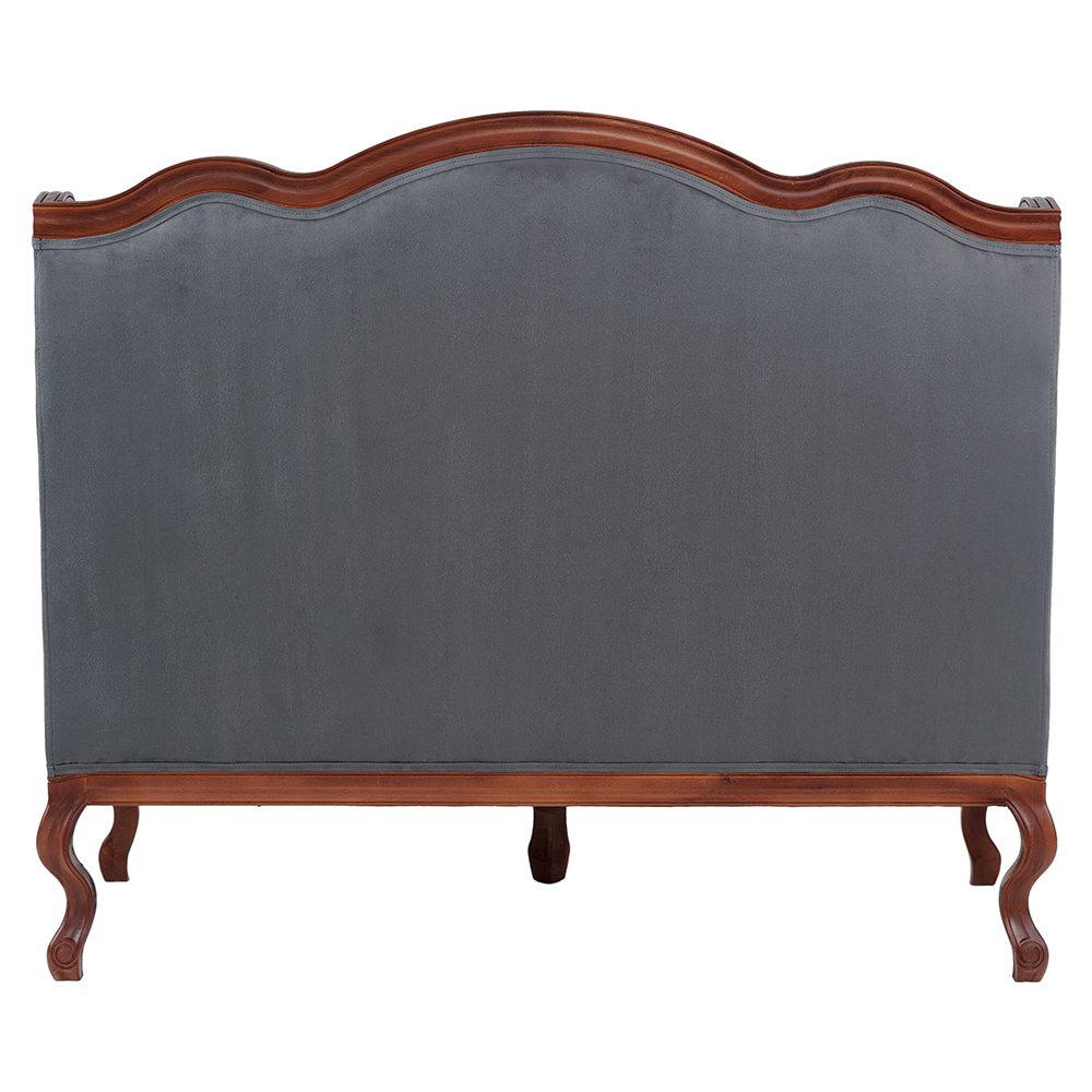 Диван двухместный из натурального бука цвета антрацит Solid Luxury