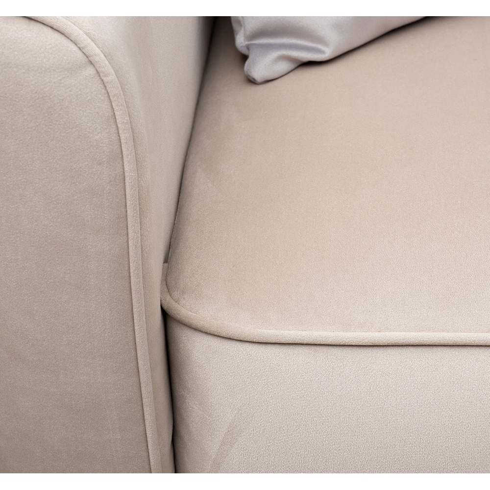 Диван двухместный раскладной светло-серый с кантом Pride