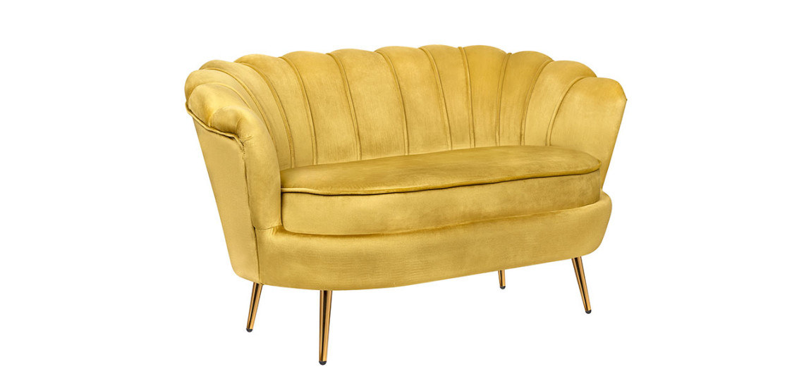 Диван желтый seashell yellow