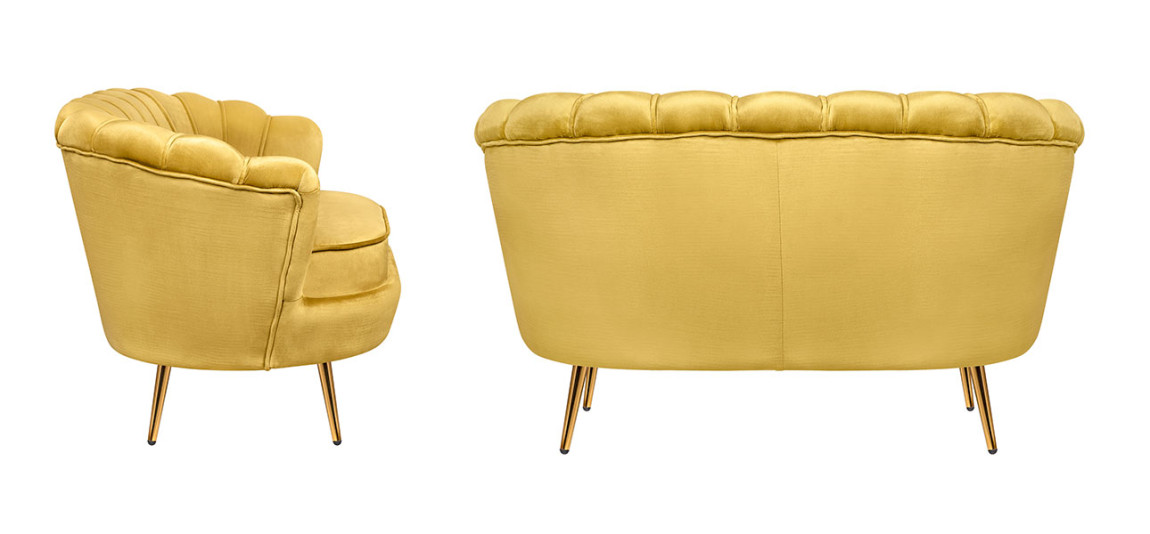 Диван желтый seashell yellow