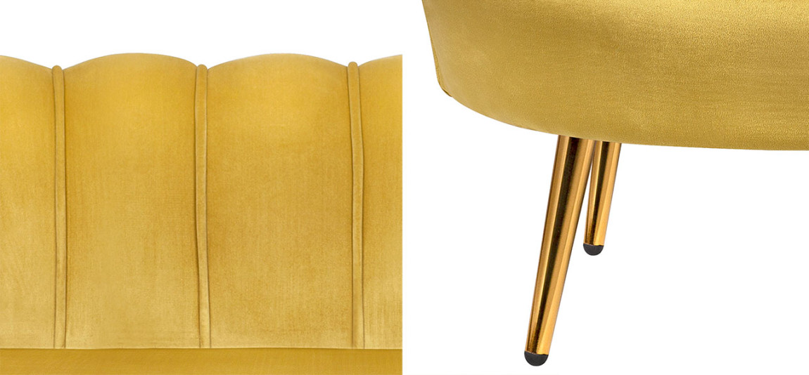 Диван желтый seashell yellow