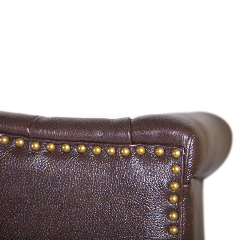 Диван из натуральной кожи на 4-х деревянных ножках из массива бука Thomas Seating brown